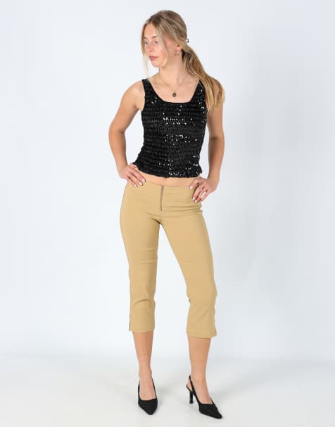 Vintage GUESS Jeans XS Woven Trousers Tan - view 1