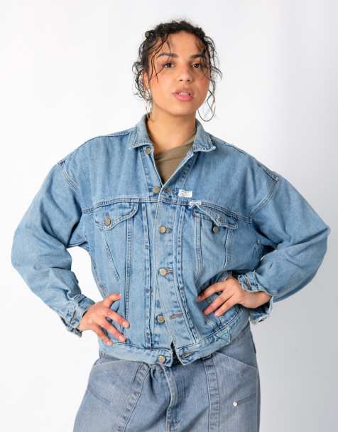 Vintage Guess L Denim Jacket Light Blue - view 1