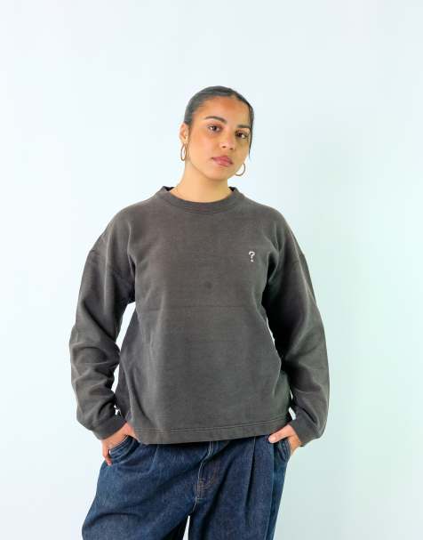 Vintage Guess L Knit Sweatshirt Jacket Black - view 1