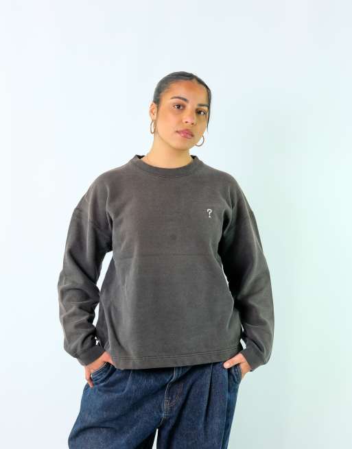 Vintage Guess L Knit Sweatshirt Jacket Black