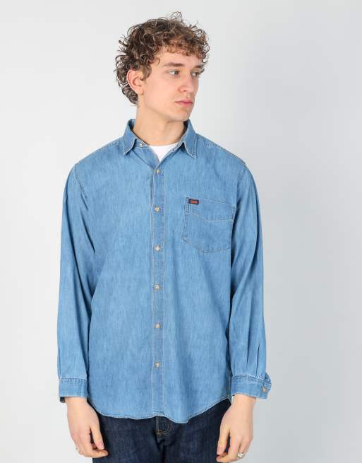 Vintage Guess m long sleeve shirt in blue