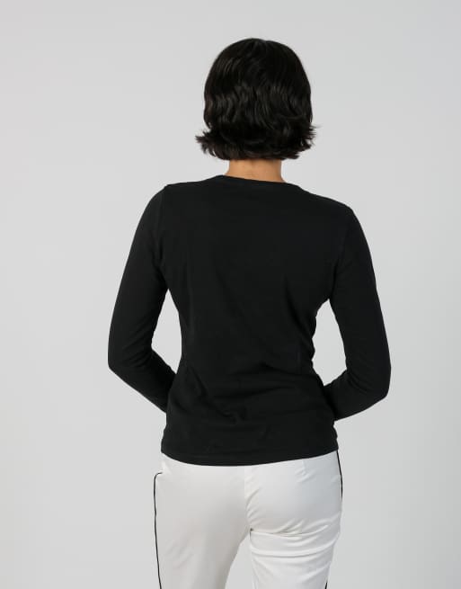 Vintage Guess M long sleeve top in black, 2 of 4