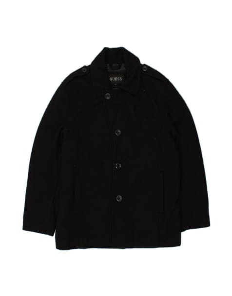 Vintage Guess Overcoat UK 40 Large In Black - view 1