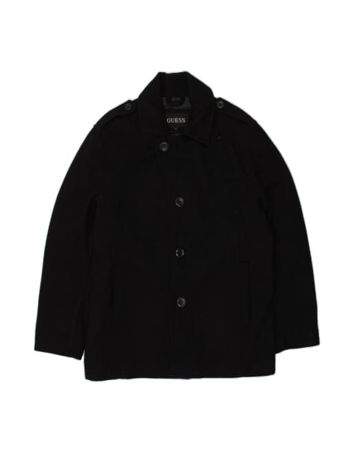 Vintage Guess Overcoat UK 40 Large In Black