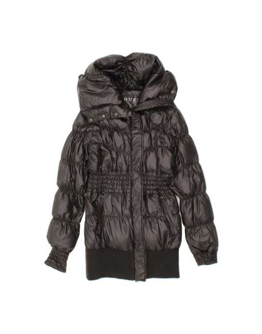 Vintage Guess Padded Coat UK 12 Medium In Black