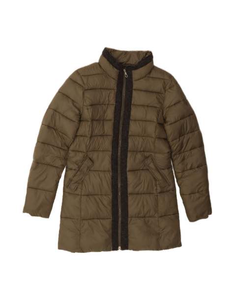 Vintage Guess Padded Coat UK 14 Medium In Khaki - view 1