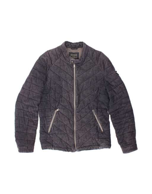 Vintage Guess Padded Jacket UK 40 Large In Blue