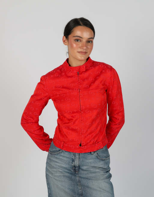 Vintage Guess S light jacket in red, 3 of 4