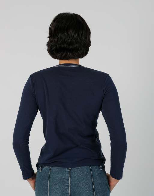 Vintage Guess  S long sleeve top in blue, 2 of 4