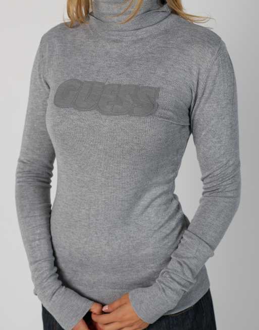 Vintage Guess  S long sleeve top in grey, 4 of 4
