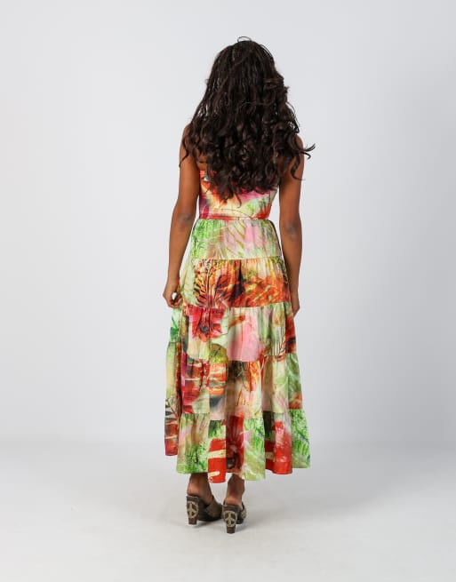 Vintage Guess  S woven maxi dress in multi colured, 3 of 4