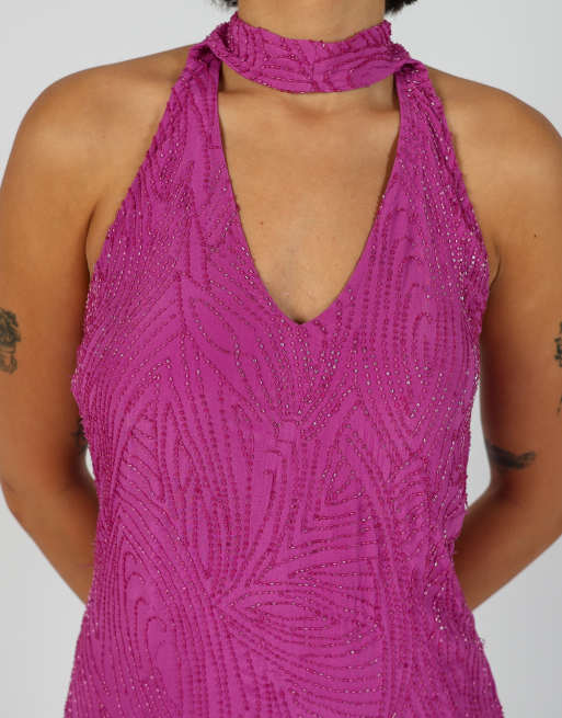 Vintage Guess  S woven mini dress in purple, 4 of 4