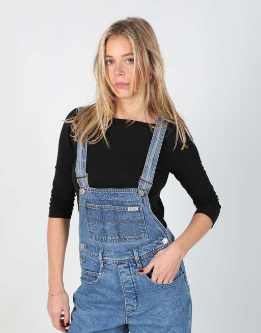 Vintage Guess small 30x41 denim dungarees in light blue