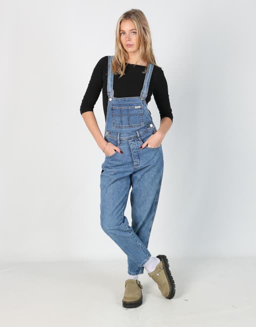 Vintage Guess small 30x41 denim dungarees in light blue, 2 of 4