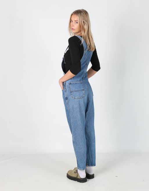 Vintage Guess small 30x41 denim dungarees in light blue, 3 of 4
