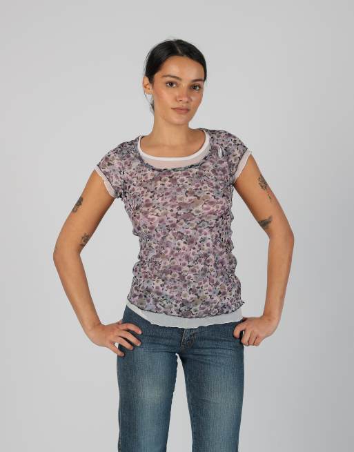 Vintage Habana S woven top in purple