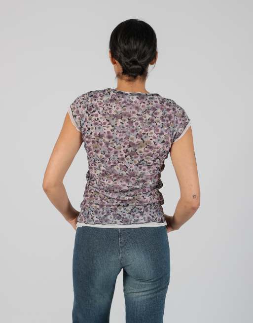 Vintage Habana S woven top in purple, 2 of 4