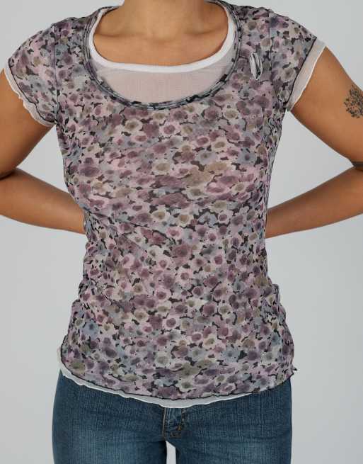 Vintage Habana S woven top in purple, 4 of 4
