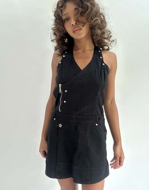 Vintage halterneck dress in black