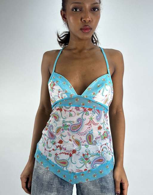 Vintage halterneck in blue