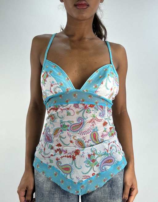 Vintage halterneck in blue, 3 of 4