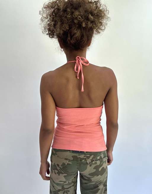 Vintage halterneck top in pink, 2 of 4