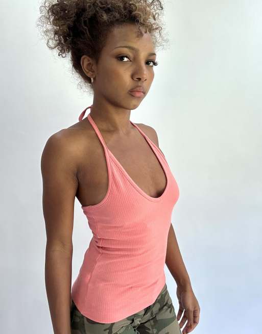 Vintage halterneck top in pink, 4 of 4