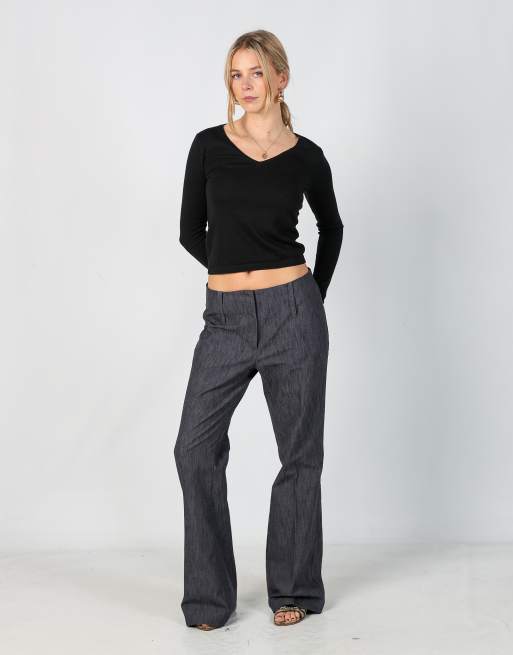 Vintage Happy Mode S woven trousers in charcoal grey
