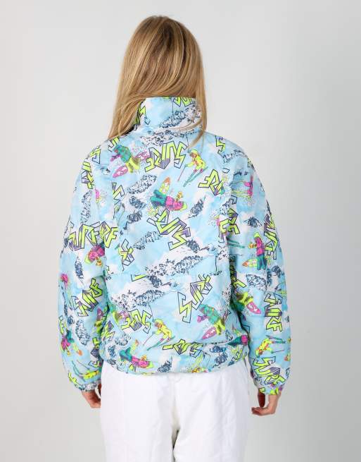 Vintage Happy Time M ski jacket in light blue, 2 of 4