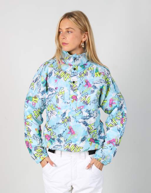 Vintage Happy Time M ski jacket in light blue, 3 of 4