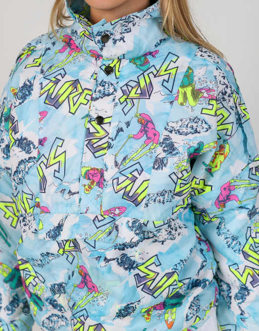 Vintage Happy Time M ski jacket in light blue, 4 of 4