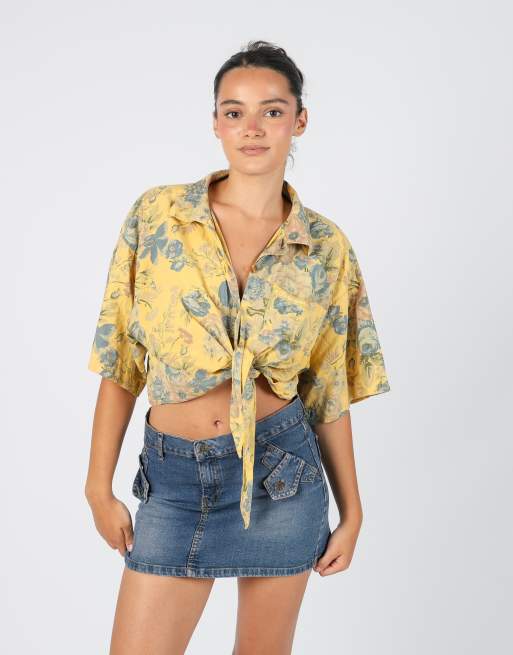 Vintage happy way collection M shirt in yellow
