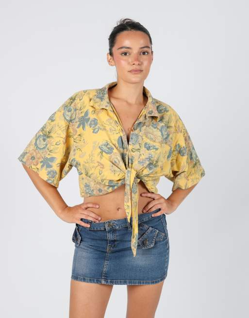 Vintage happy way collection M shirt in yellow, 3 of 4