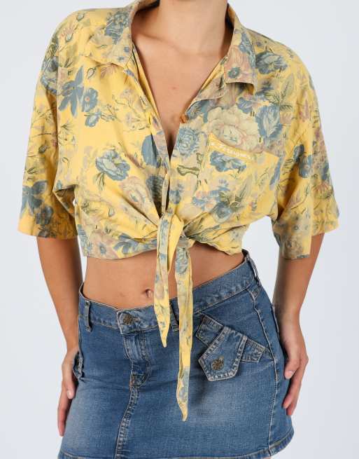 Vintage happy way collection M shirt in yellow, 4 of 4