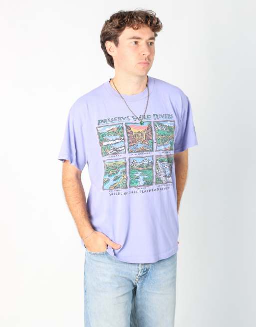 Vintage Harbourside Graphics xl t-shirt in purple