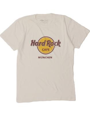 Vintage Hard Rock Cafe Munchen Size M Graphic T-Shirt Top in White