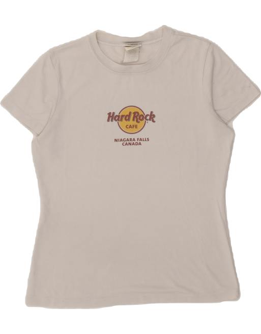 Vintage Hard Rock Cafe Niagara Falls Size M Graphic T-Shirt Top in White