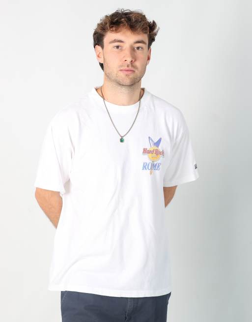 Vintage Hard Rock Cafe Rome l t-shirt in ivory