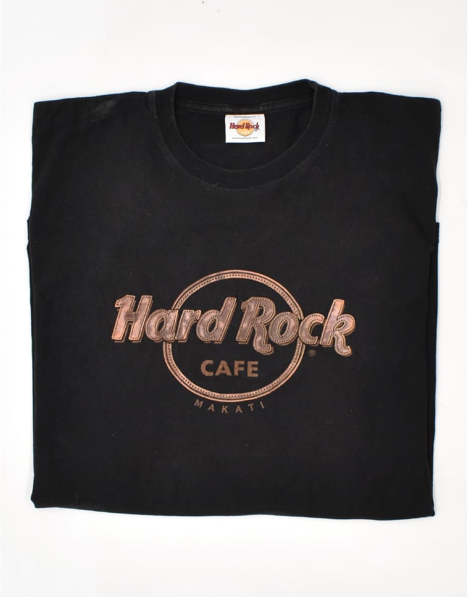 Vintage Hard Rock Cafe Size XL makati graphic t-shirt in black 1