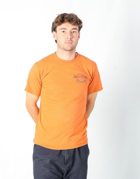 Vintage Hard Rock m t-shirt in orange - view 1