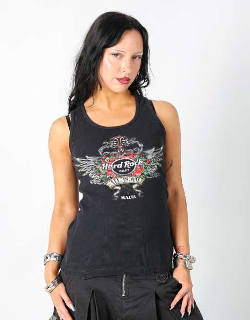 Vintage HardRock Cafe S cami in black