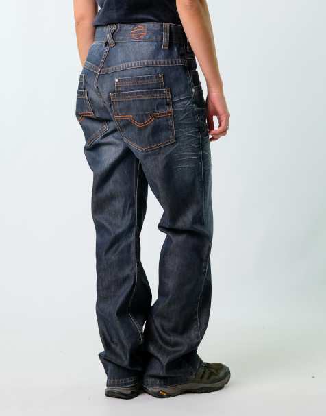 Vintage Harley Davidison 32x32 Denim Jeans Navy Blue - view 1