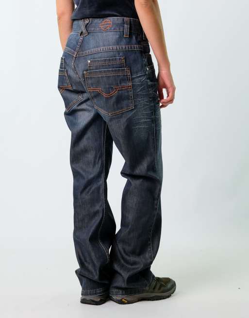 Vintage Harley Davidison 32x32 Denim Jeans Navy Blue
