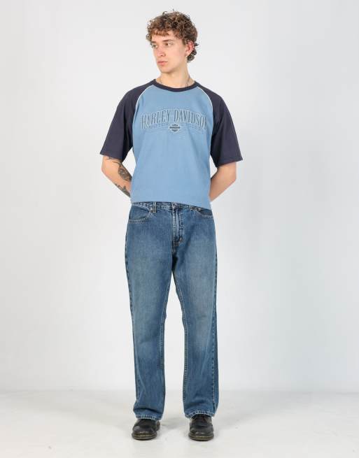 Vintage Harley Davidson 34x30 denim jeans in blue
