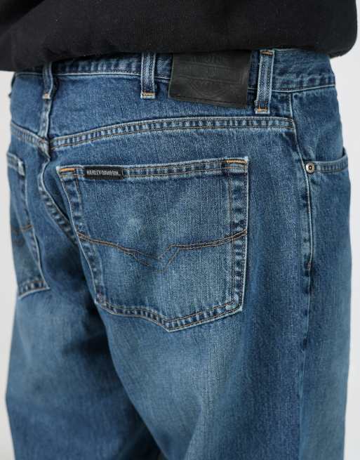 Vintage Harley Davidson 38x30 denim jeans in blue, 4 of 4