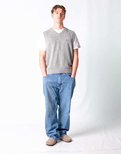 Vintage Harley Davidson 38x32 Denim Hip Hop Baggy Jeans Blue - view 1