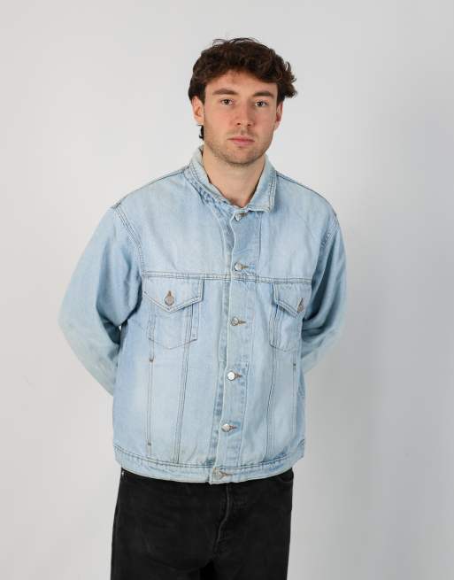 Vintage Harley Davidson l denim jacket in light blue