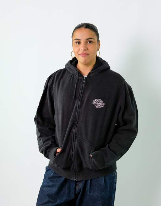 Vintage Harley Davidson L Hoodie Black