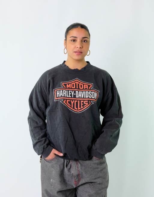 Vintage Harley Davidson L Sweatshirt Black