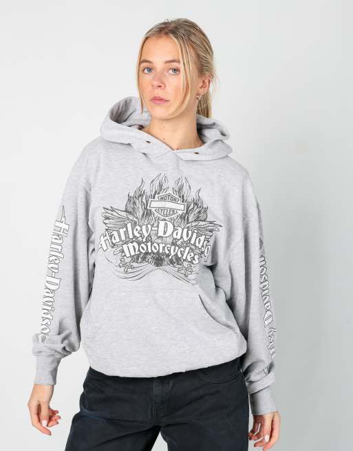 Vintage Harley Davidson m hoodie in light grey